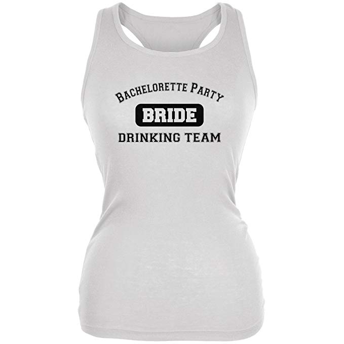 Bachelorette Party Drinking Team Bride White Juniors Soft Tank Top