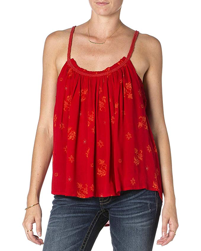 Miss Me Women's Two Layer Tank Top - Mdt1094t Red