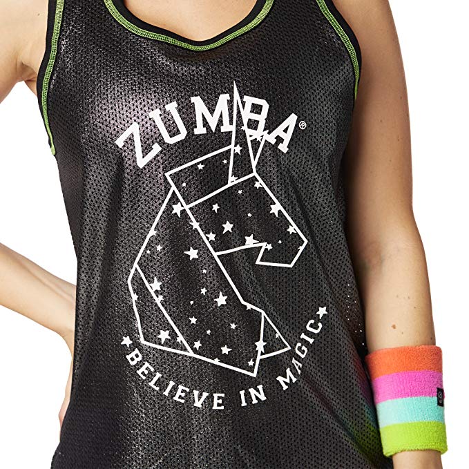 Zumba Women’s Workout Jersey Tank Top with Fashion Print
