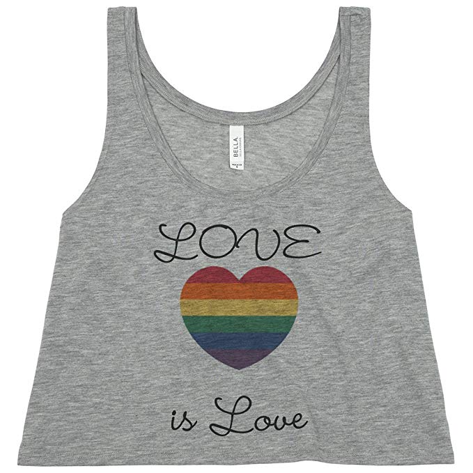 Love is Love Gay Rights: Bella Ladies Flowy Boxy Cropped Tank
