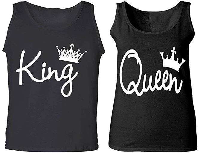 Couples Apparel King & Queen - Matching Couple Tank Tops