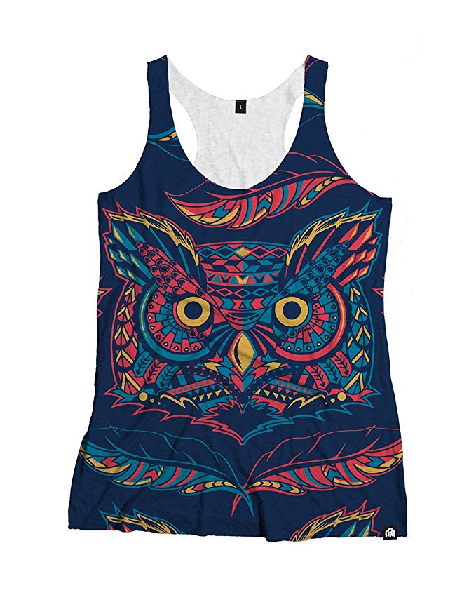 INTO THE AM Owl Hoot Women's Premium All Over Print Tank Top